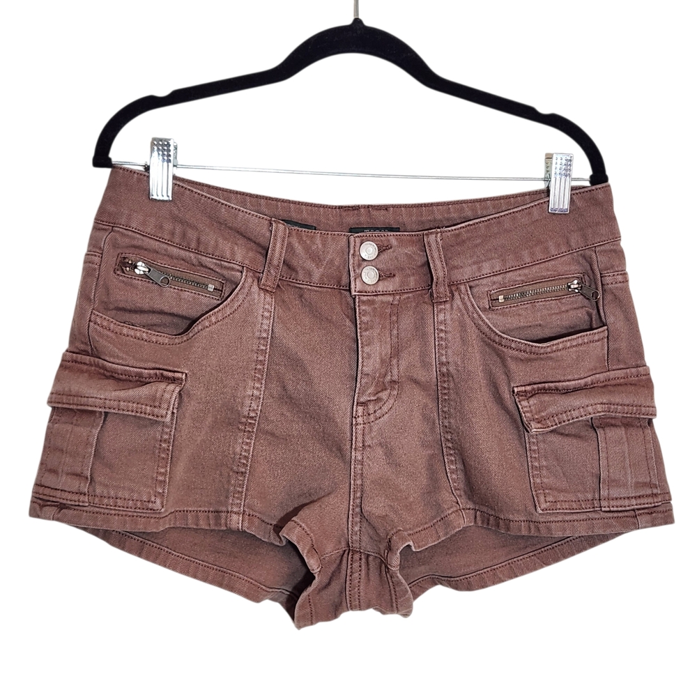 Wild Fable Dusty Pink Y2K Low-Rise Cargo Denim Shorts Size Medium